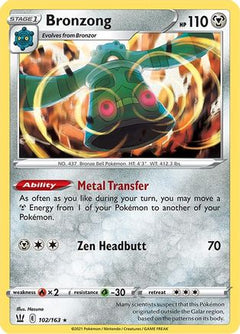 Bronzong 102/163 - SWSH05 Battle Styles Holofoil-1