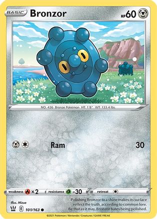 Bronzor 101/163 - SWSH05 Battle Styles Reverse Holofoil-1