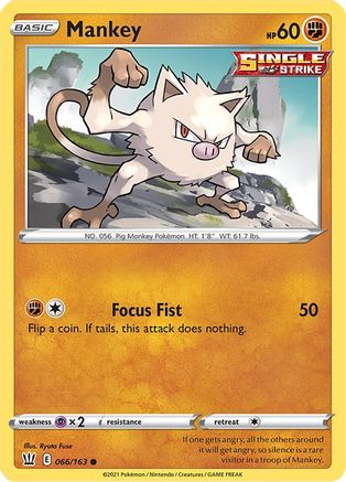 Mankey 66/163 - SWSH05 Battle Styles-1