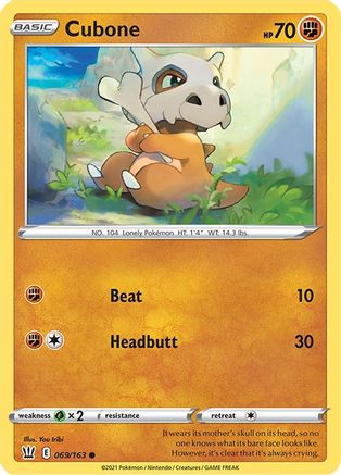 Cubone 69/163 - SWSH05 Battle Styles-1