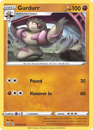 Gurdurr 74/163 - SWSH05 Battle Styles-1