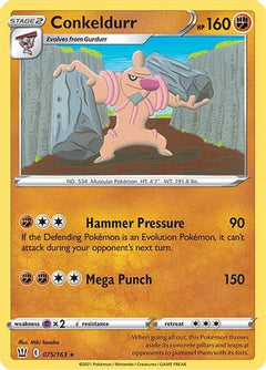 Conkeldurr 75/163 - SWSH05 Battle Styles Reverse Holofoil-1