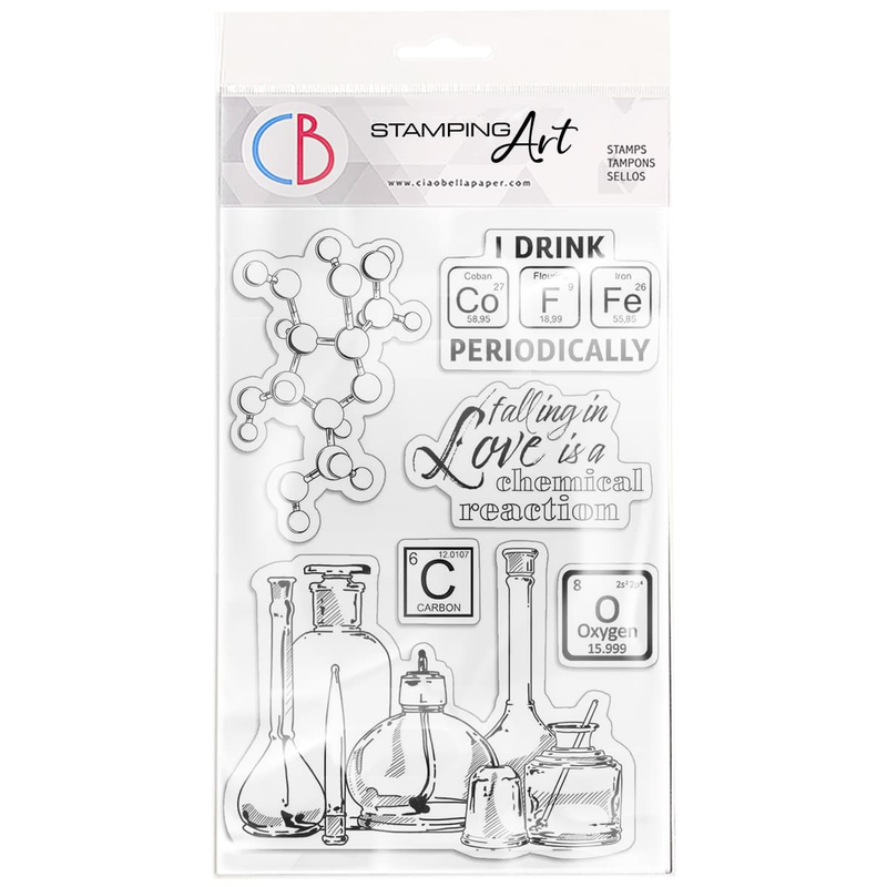 Ciao Bella Clear Stamp Set 4"X6" Chemical Reaction-2