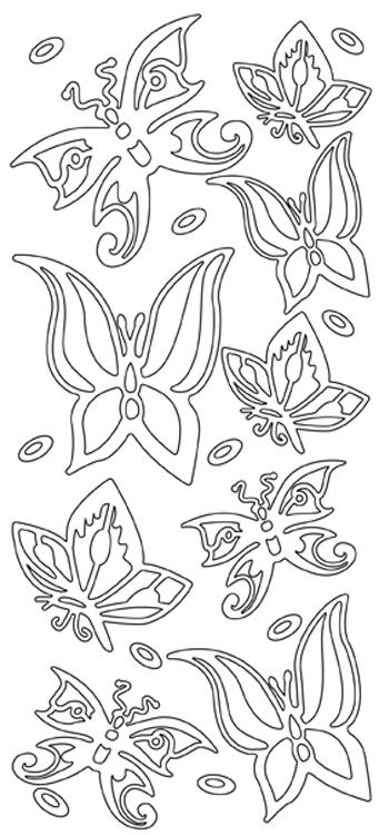 Peel-Off Stickers - Various Butterflies-1