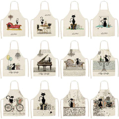 European and American cartoon cute cat apron-2