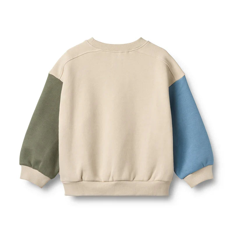 Sweatshirt Badge Elliot | Off White | Wheat Kids-2