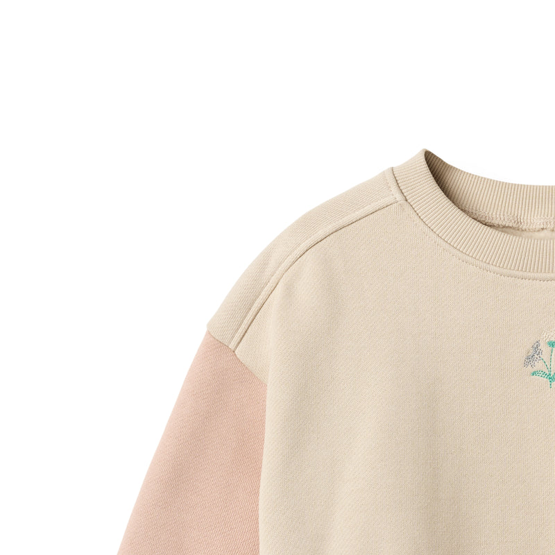 Sweatshirt Embroidery Elliot | Off White | Wheat Kids-3