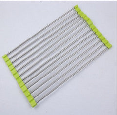 Folding Kitchen Drain Sink Rack Stainless Steel-5