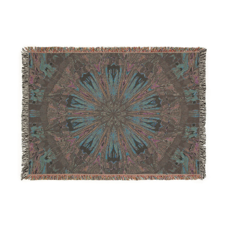Kaleidoscope Mandala Woven Blanket — Boho Decorative Throw for Living Room & Gift-5