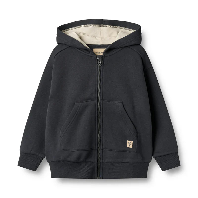 Sweatshirt Zip Francis | Navy | Wheat Kids-1
