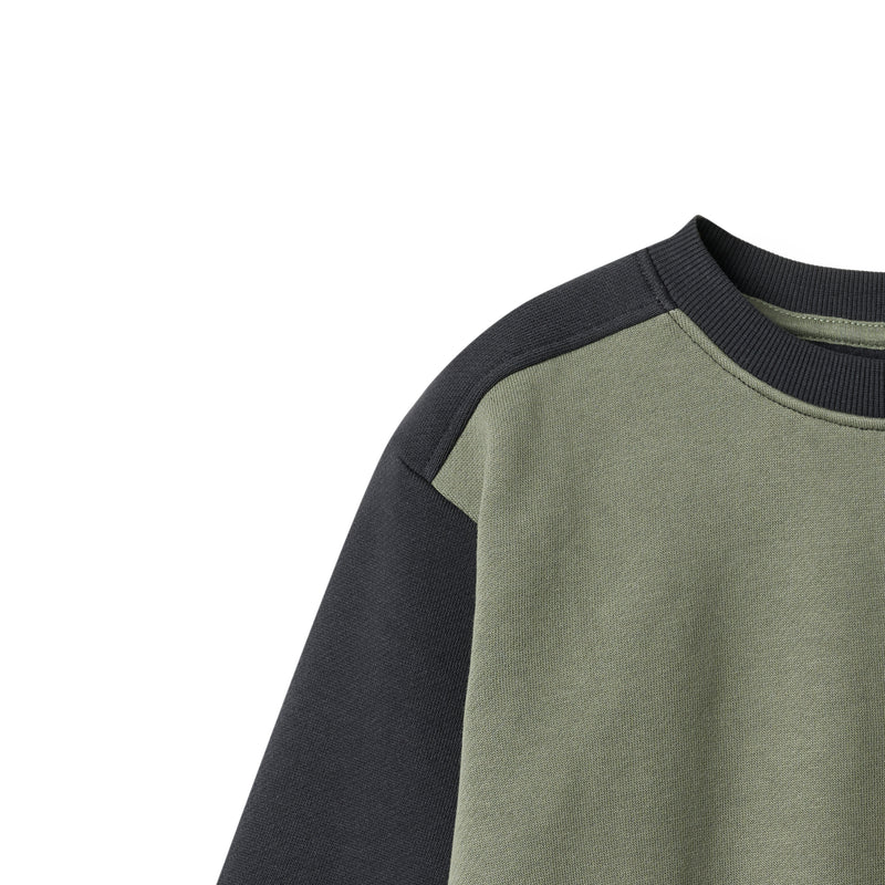 Sweatshirt Block Ellis | Navy | Wheat Kids-3