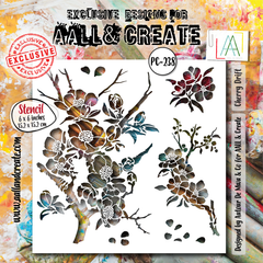 AALL and Create - 6"x6" Stencil - Cherry Drift-1