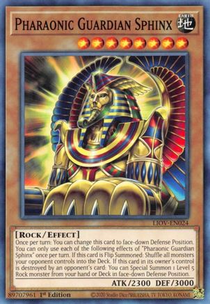 Pharaonic Guardian Sphinx (LIOV-EN024) - Lightning Overdrive 1st Edition-1