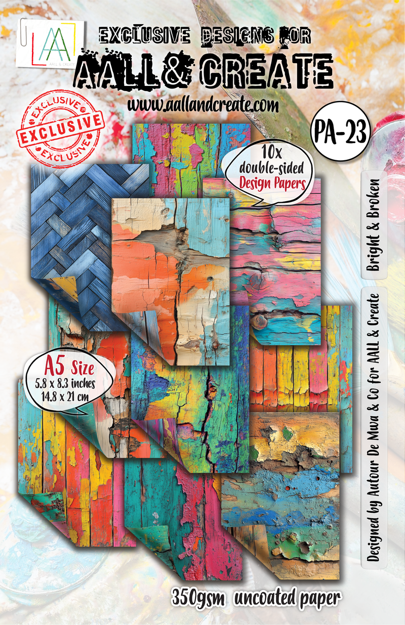 AALL and Create - A5 Design Paper - Bright & Broken-1
