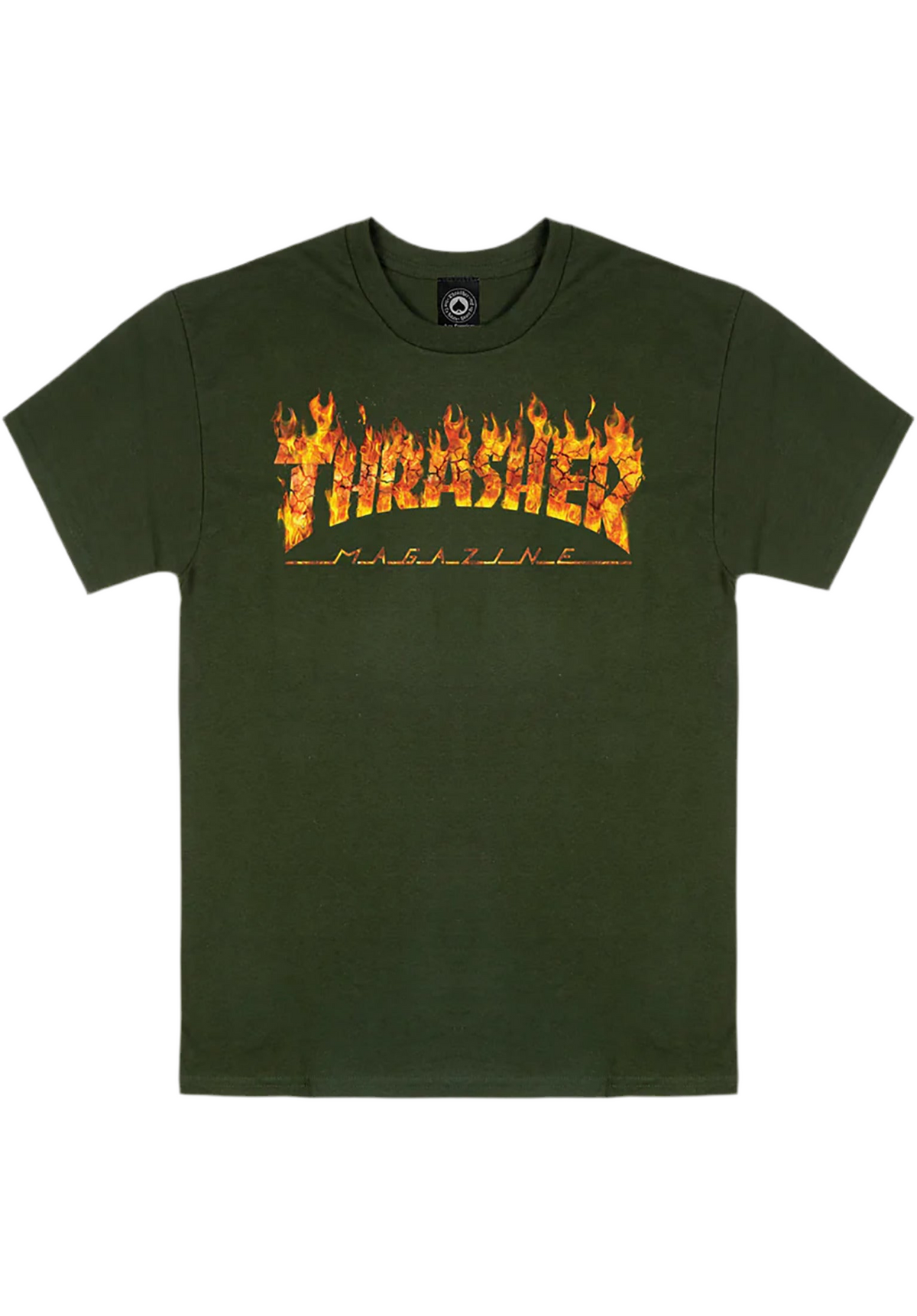 Thrasher 'Inferno' Tee - Forest Green-1