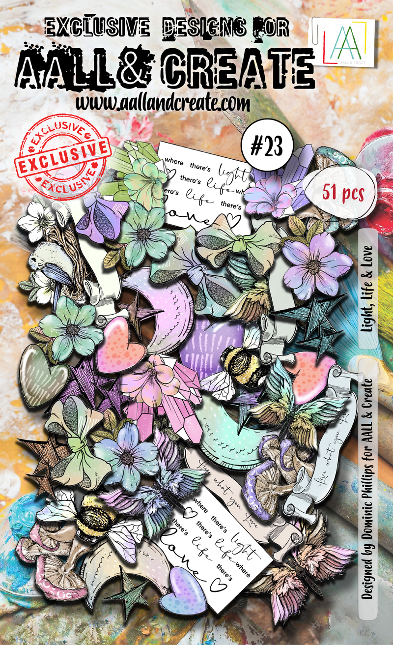AALL and Create  Ephemera Die-Cuts - 23 - Light, Life & Love-1