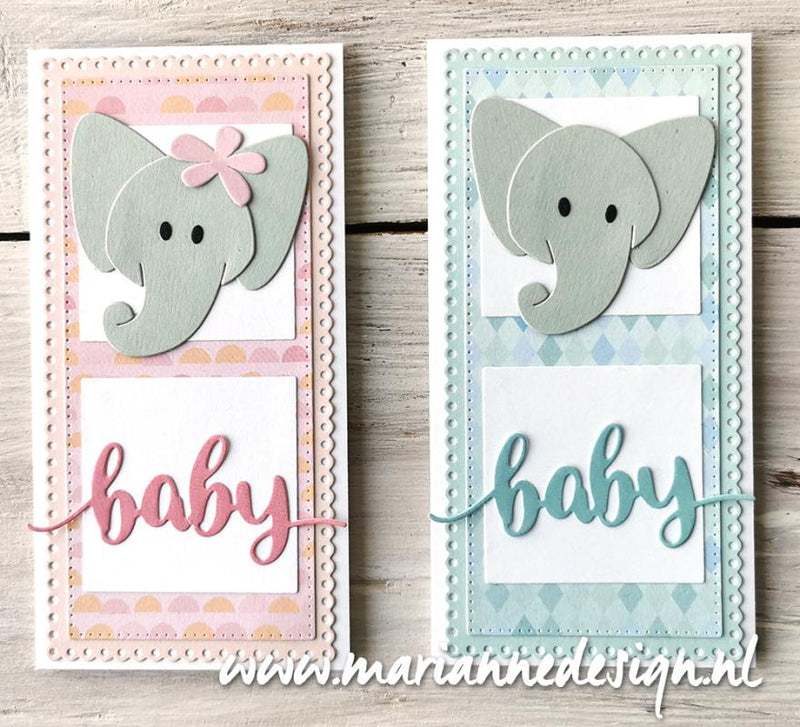 Marianne Design Craftables Die - Mini Slimline - 2 Squares-7