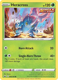 Heracross 6/198 - SWSH06 Chilling Reign Reverse Holofoil-1