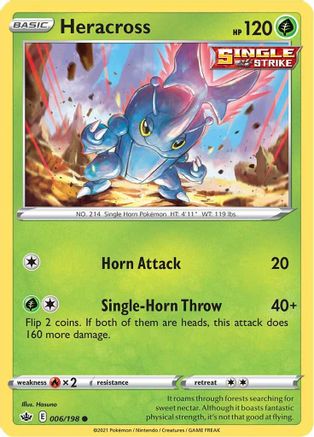 Heracross 6/198 - SWSH06 Chilling Reign Reverse Holofoil-1