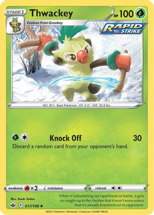Thwackey 17/198 - SWSH06 Chilling Reign Reverse Holofoil-1