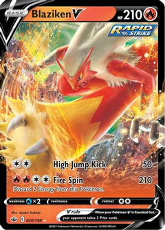 Blaziken V 20/198 - SWSH06 Chilling Reign Holofoil-1