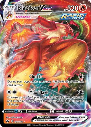 Blaziken VMAX 21/198 - SWSH06 Chilling Reign Holofoil-1