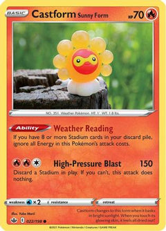 Castform Sunny Form 22/198 - SWSH06 Chilling Reign-1