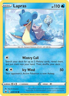 Lapras 29/198 - SWSH06 Chilling Reign Reverse Holofoil-1