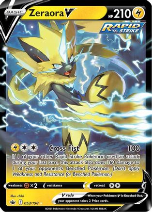 Zeraora V 53/198 - SWSH06 Chilling Reign Holofoil-1