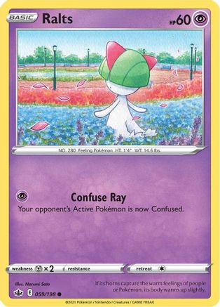 Ralts 59/198 - SWSH06 Chilling Reign Reverse Holofoil-1