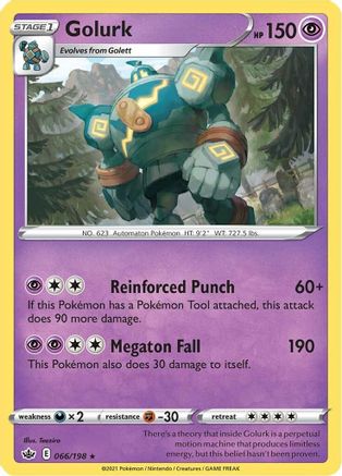 Golurk 66/198 - SWSH06 Chilling Reign-1