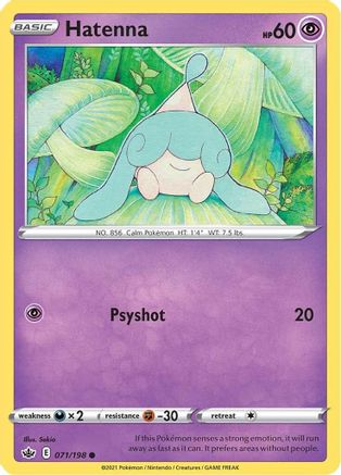 Hatenna 71/198 - SWSH06 Chilling Reign Reverse Holofoil-1