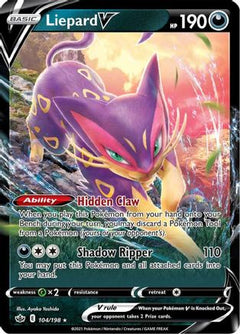 Liepard V 104/198 - SWSH06 Chilling Reign Holofoil-1