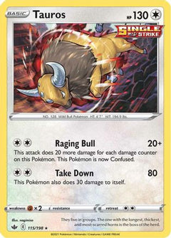 Tauros 115/198 - SWSH06 Chilling Reign Reverse Holofoil-1