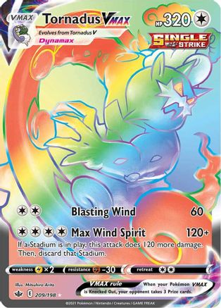 Tornadus VMAX (Secret) 209/198 - SWSH06 Chilling Reign Holofoil-1