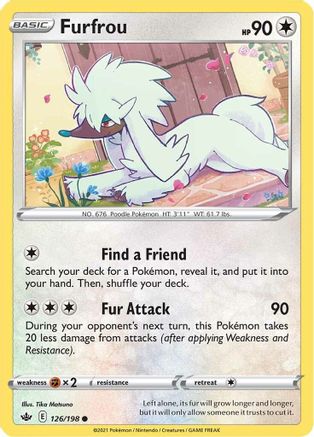 Furfrou 126/198 - SWSH06 Chilling Reign-1