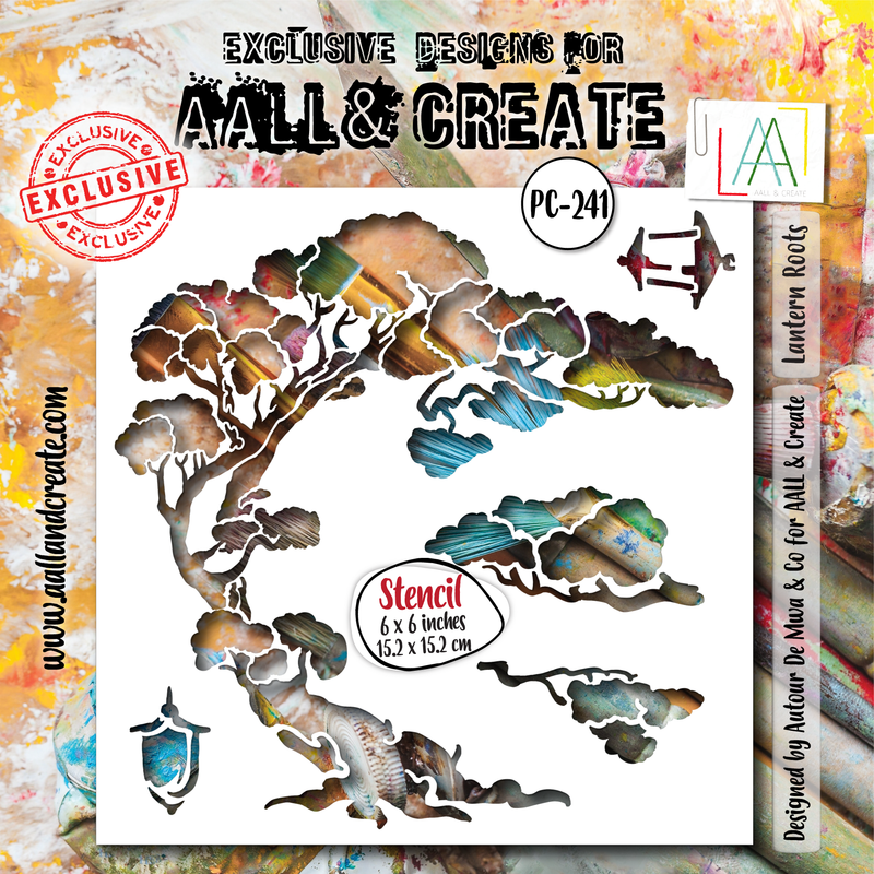 AALL and Create - 6"x6" Stencil - Lantern Roots-1