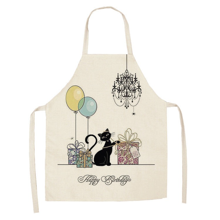 European and American cartoon cute cat apron-10
