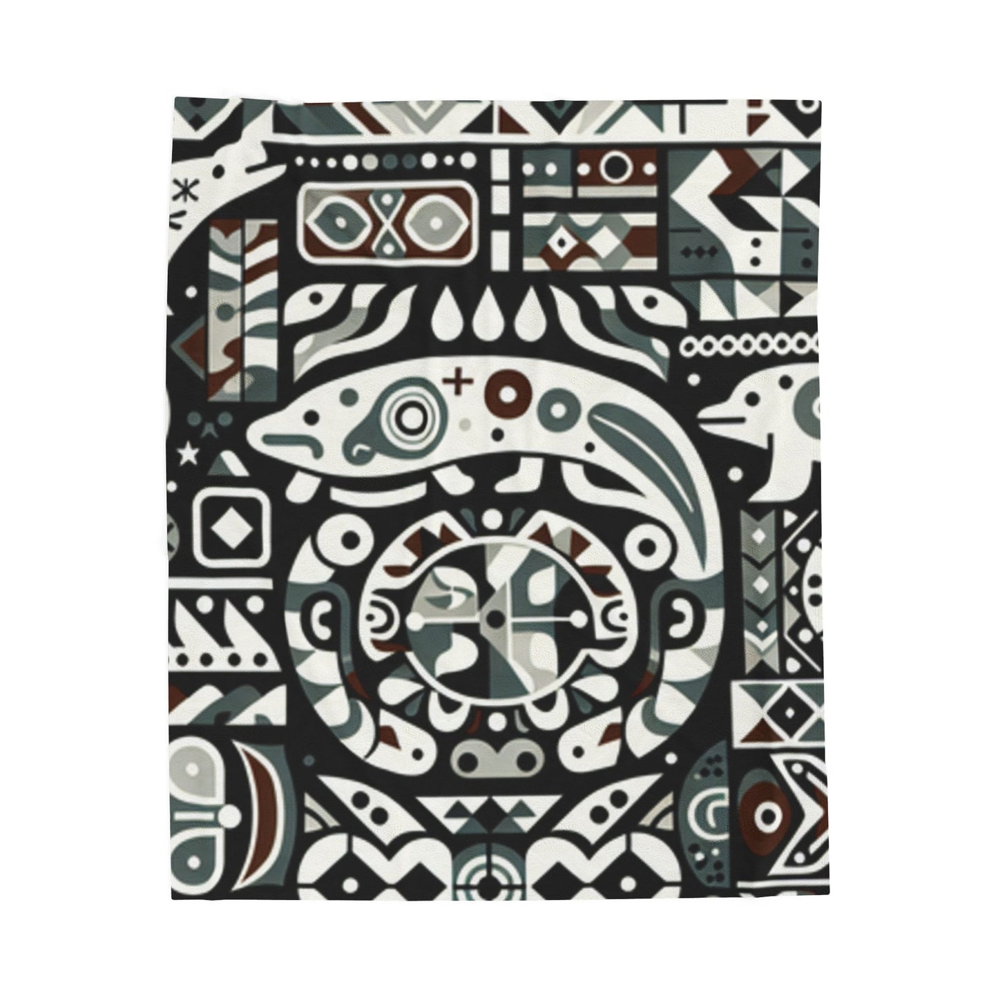 Abstract Pattern Velveteen Throw Blanket
