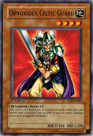 Obnoxious Celtic Guard (SD5-EN007) - Structure Deck: Warrior's Triumph 1st Edition-1