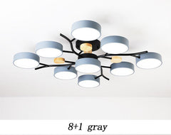 Nordic Simple Log Macaron Living Room LED Ceiling Light-14