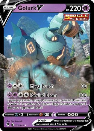 Golurk V 70/203 - SWSH07 Evolving Skies Holofoil-1