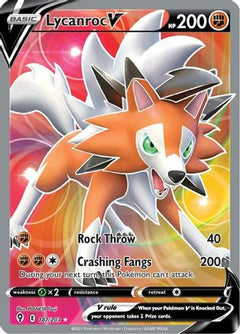 Lycanroc V (Full Art) 187/203 - SWSH07 Evolving Skies Holofoil-1