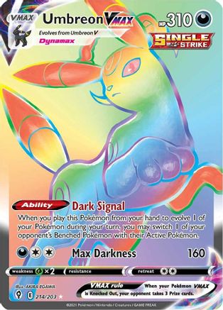 Umbreon VMAX (Secret) 214/203 - SWSH07 Evolving Skies Holofoil-1