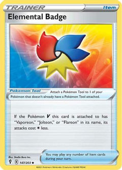 Elemental Badge 147/203 - SWSH07 Evolving Skies Reverse Holofoil-1