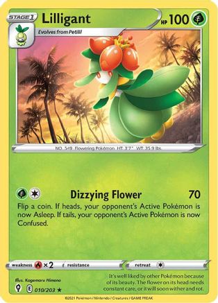 Lilligant 10/203 - SWSH07 Evolving Skies Reverse Holofoil-1