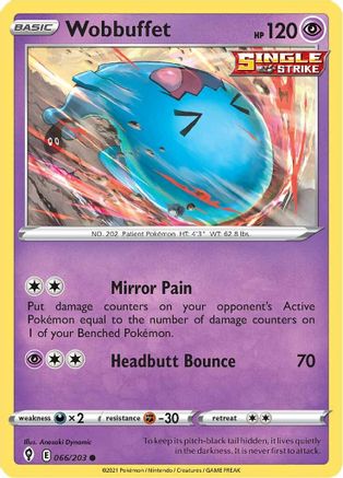Wobbuffet 66/203 - SWSH07 Evolving Skies Reverse Holofoil-1