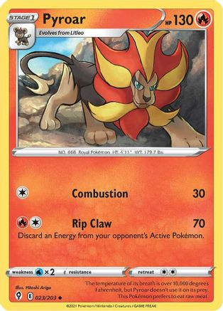 Pyroar 23/203 - SWSH07 Evolving Skies-1