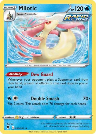 Milotic 38/203 - SWSH07 Evolving Skies Reverse Holofoil-1