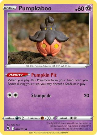 Pumpkaboo 76/203 - SWSH07 Evolving Skies-1